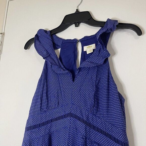 Anthropologie Maeve Justine Blue polka dot wide leg jumpsuit size US 2 - Picture 2 of 9